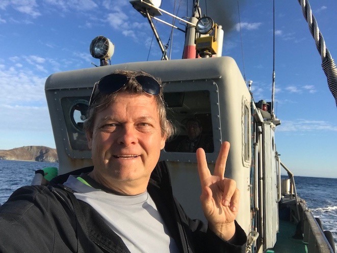 Michael Bailey directing expedition ship ‘Okhotnik’